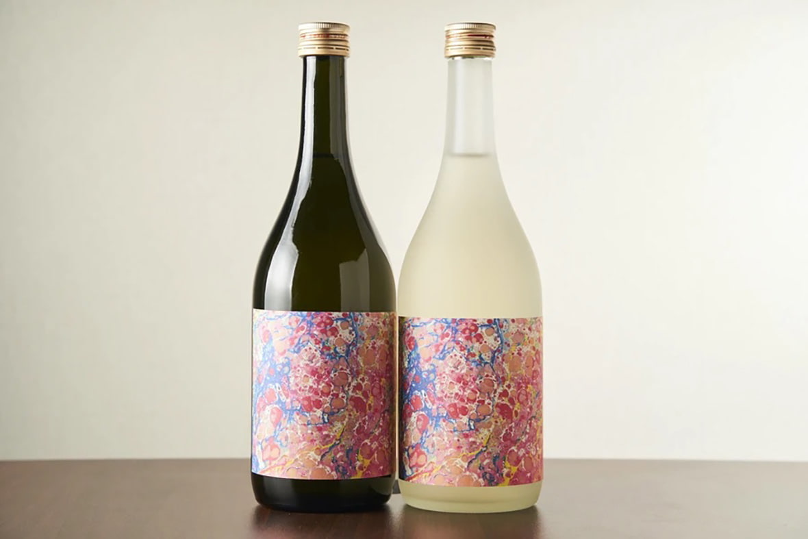 パッケージにマーブリングアートのデザインを〜日本酒Sake&ArtCandle様〜