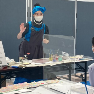 静岡県障害者芸術祭マーブリングワークショップ