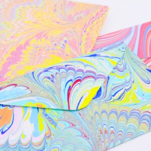 世界にひとつだけのお手紙づくりのマーブリングペーパーワークショップ