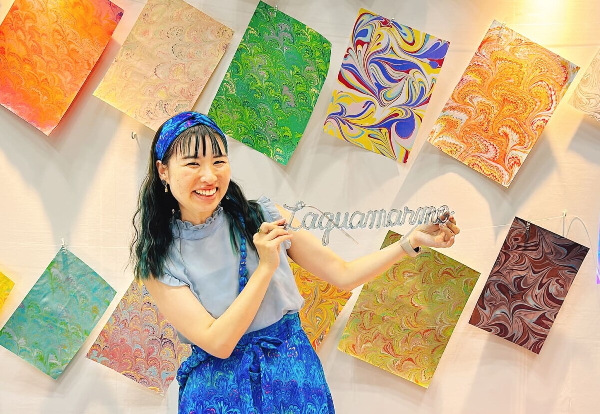 マーブリングアーティストらっくあまるも