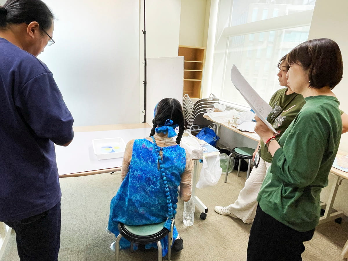 NHK出版『すてきにハンドメイド』1月号〜手芸で巡る世界旅〜 イタリアマーブリング撮影風景