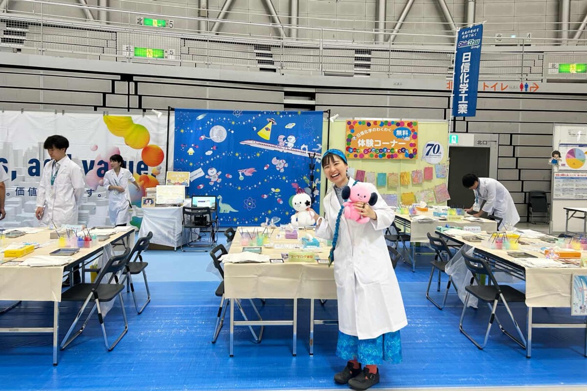 越前ものづくりフェスタ2025日信化学工業株式会社マーブリングアーティストらっくあまるも