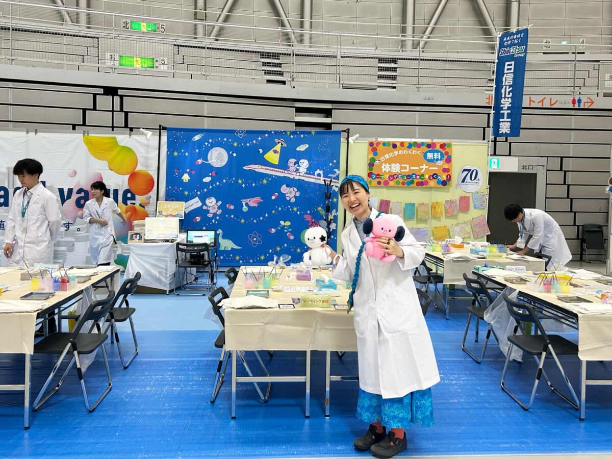 越前ものづくりフェスタ2025日信化学工業株式会社マーブリングアーティストらっくあまるも